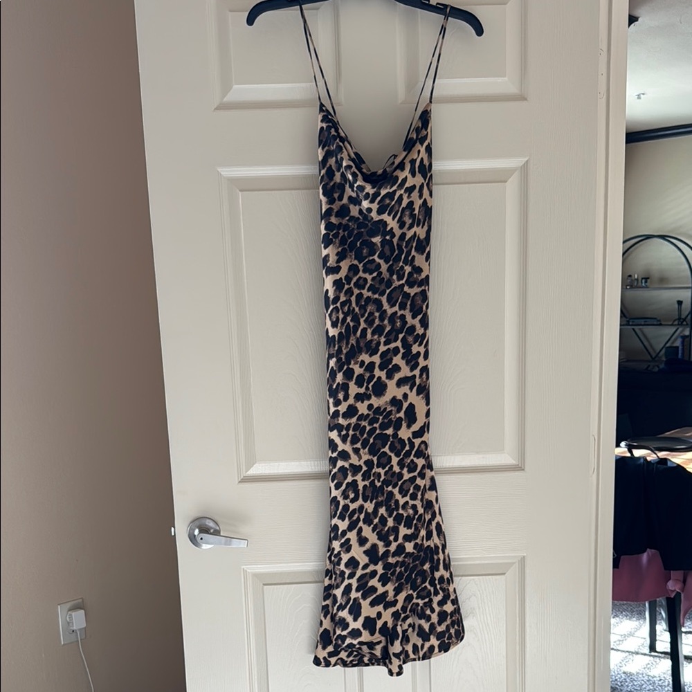 Astr cheetah print Slip Dress Spaghetti Strap